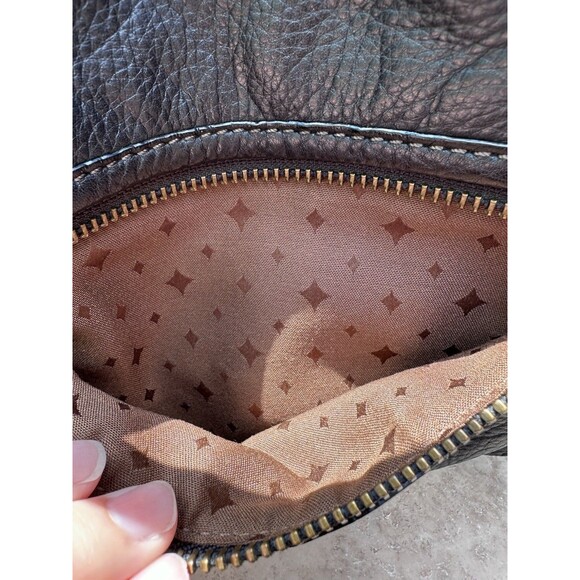 Fossil Genuine Leather Shoulder Bag Purse Black Size 8x8 Vintage Good Condition - Picture 6 of 11